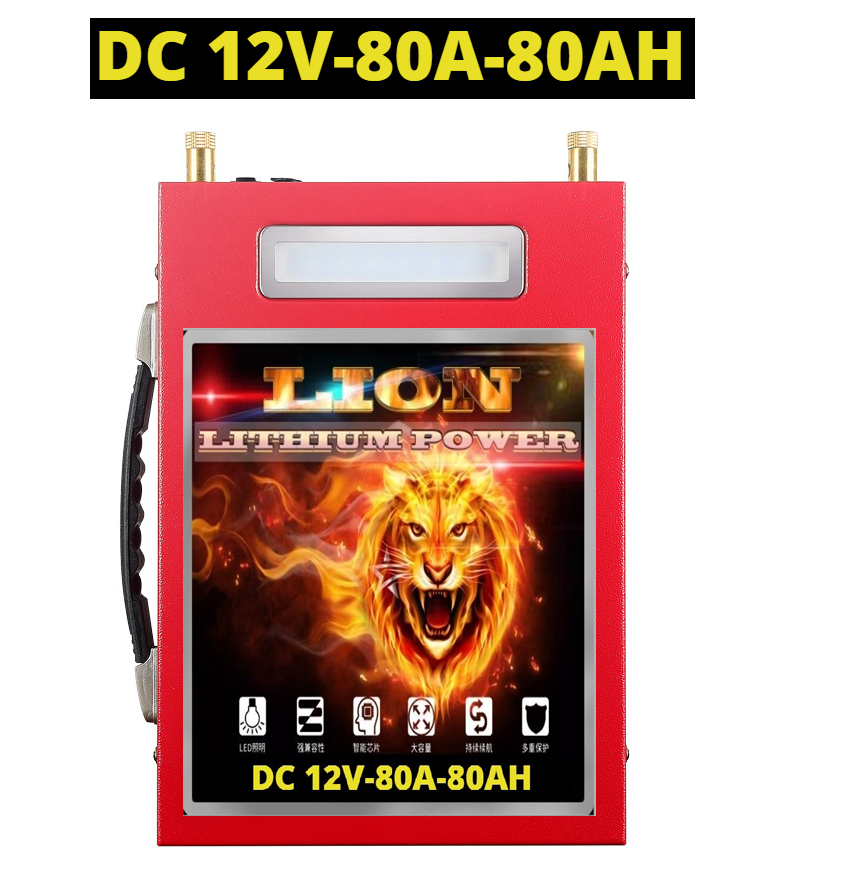 Pin lithium 12V - 80Ah Lion Pin siêu nhẹ công nghệ mới