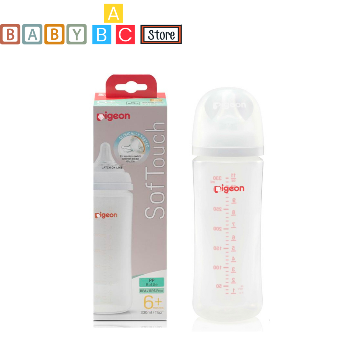 Bình Sữa Pigon Cổ Rộng Thế Hệ 3 Mẫu Mới Nhựa PP Bình Sữa pigeon Cao Cấp Plus Nhập Khẩu Dung Tích 160ml 240ml 330ml