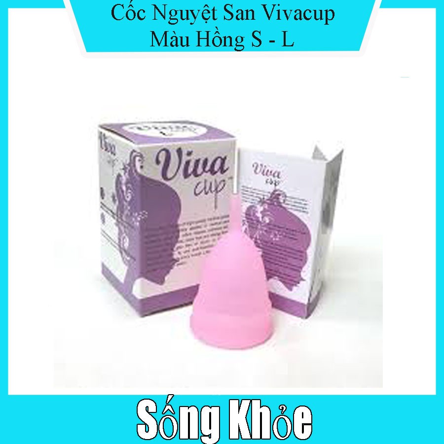 Cốc nguyệt san Vivacup, màu hồng, size L