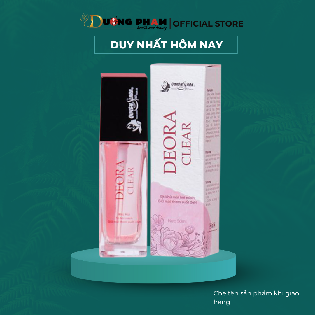 ( CHÍNH HÃNG QUYÊN LARA ) DEORA CLEAR - XỊT KHỬ MÙI HÔI NÁCH -NGĂN MÙI 24H  50ML