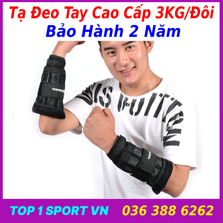 Tạ Đeo Tay Tập Gym Cao Cấp 3Kg phiên bản 5.0 tối thượng dành cho phòng tập gym, dân chuyên nghiệp - Hỗ Trợ Tập Luyện Giảm Mỡ Tăng Cơ, Nâng Cao Thể Lực Và Sức Bền