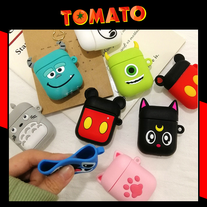 Vỏ bọc Silicon bảo vệ tai nghe Airpod 2 kiểu dáng Hoạt Hình dể thương - Case Silicon Airpods 2