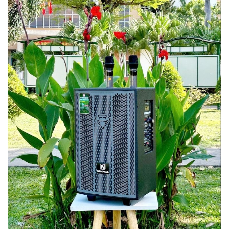 ( TẶNG KÈM 2 MIC ) Loa Kéo Loa Nanomax S-100 Bass 20cm. Treble 10cm. Công suất 350w Công Suất Cực Khủng Bass Dày - Bluetooth 5.0 , Tích Hợp Vang Số Chỉnh Cơ Bass Treble , Echo Reverb -Chất Âm Cực Hay