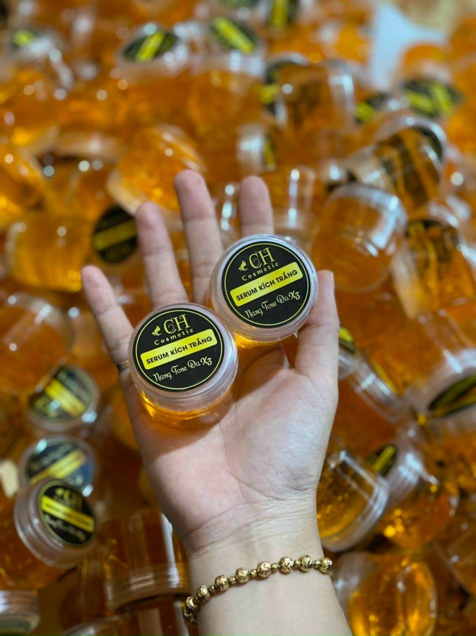 Serum kích trắng nâng toner da X3 Ch cosmetics- trộn kem body- Kích trắng body