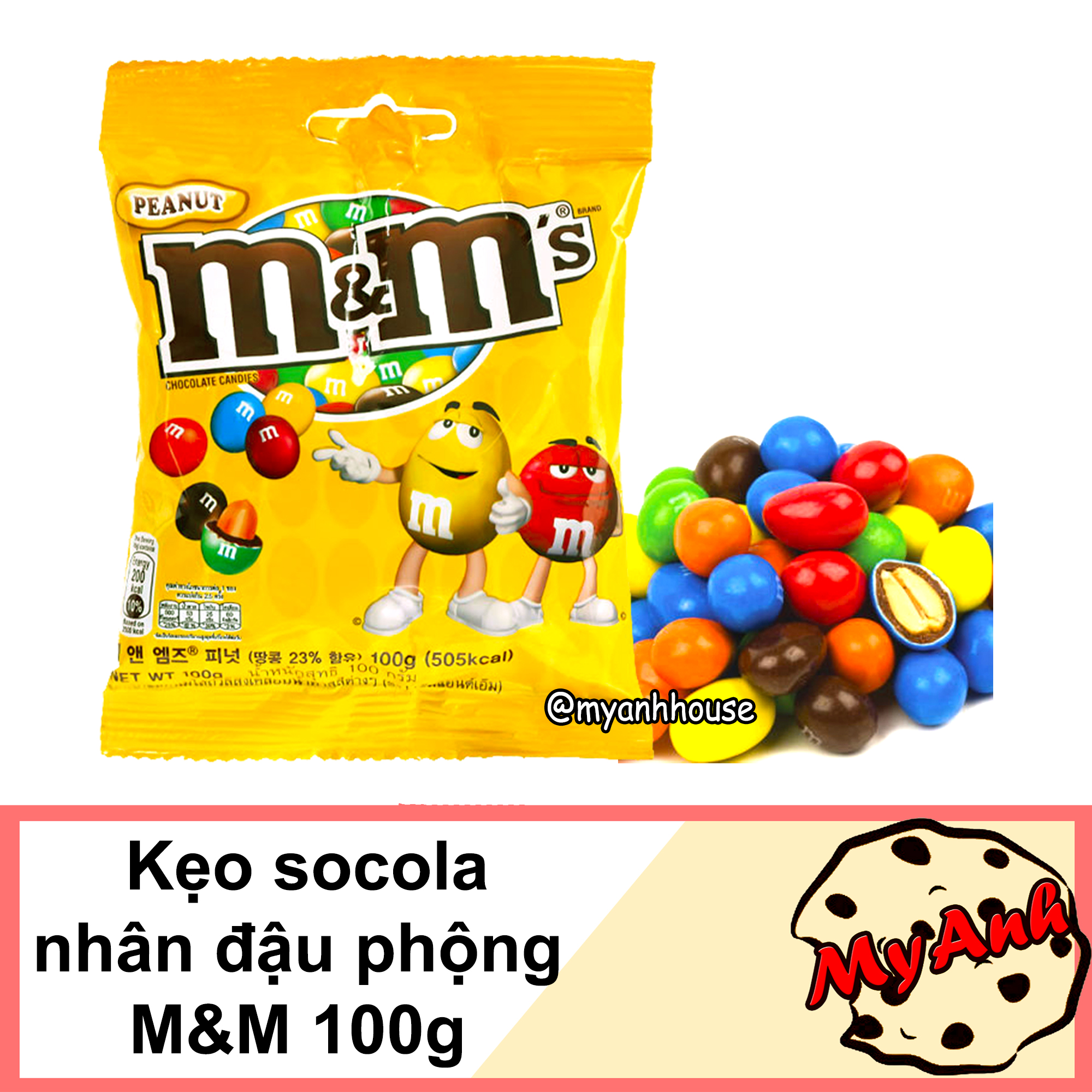 KẸO SOCOLA MM NHÂN ĐẬU PHỘNG 100G DATE T4/2021