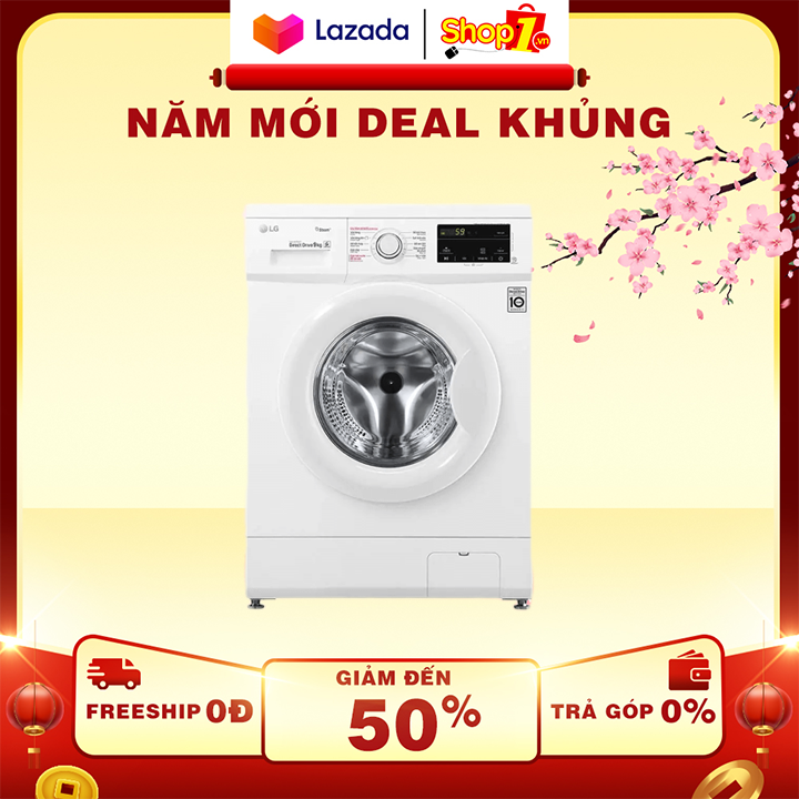 Máy giặt lg inverter 9 kg fm1209s6w giặt hơi nước, chuẩn đoán thông minh, khóa trẻ em, hàng chính hãng - giao hàng miễn phí hcm