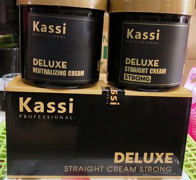 Kem duỗi tóc phủ bóng cao cấp kassi deluxe 1000ml - hàng công ty