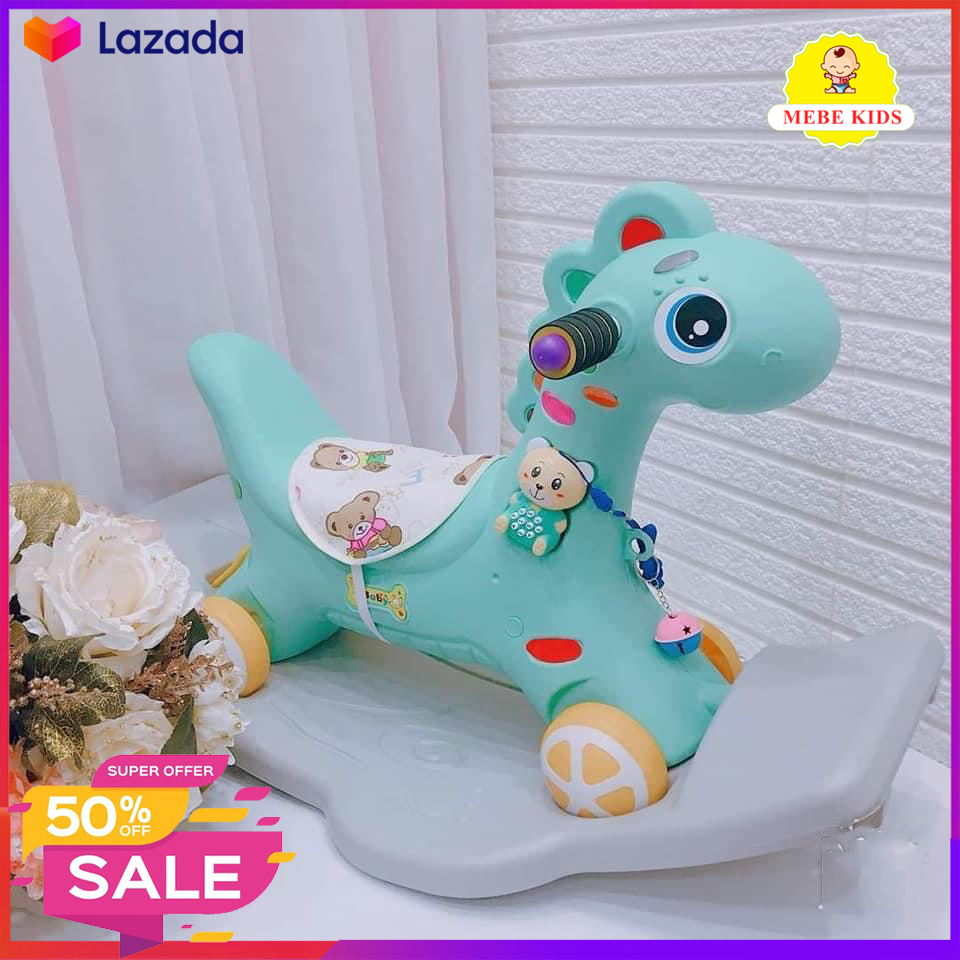 Xe Ngựa Bập Bênh , Xe chòi chân 2 Trong 1 . Có nhạc, Xe Bập Bênh - Xe Chòi Chân Cho Bé Vận Động Trong Nhà, Món Quà Ý Nghĩa Cho Bé