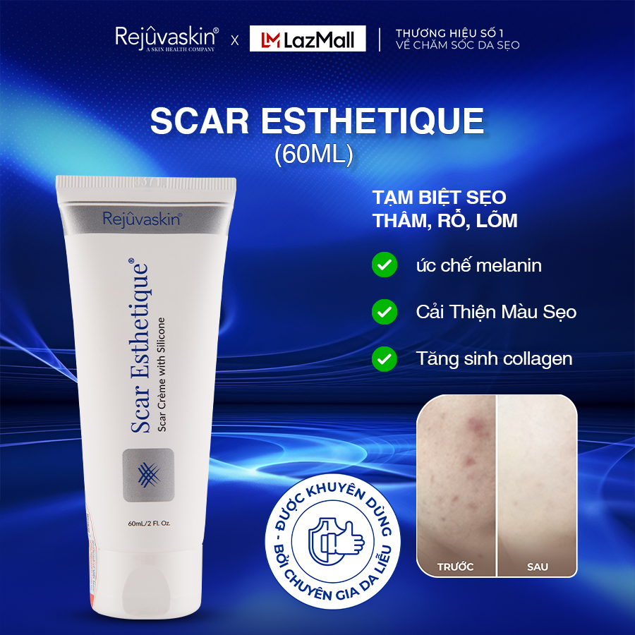 Kem Xóa Mờ Sẹo Thâm, Rỗ, Lõm Rejuvaskin Scar Esthetique 60ml