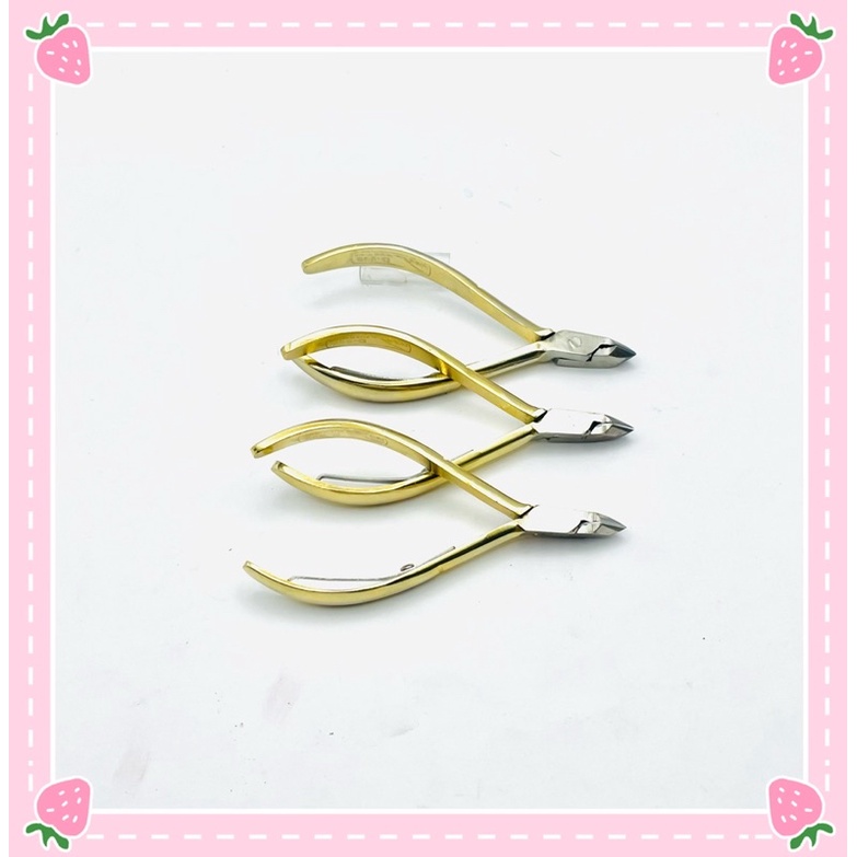 Kềm cắt móng nhặt da kìm d-555 siêu sắc để làm nail kìm nghĩa mạ vàng