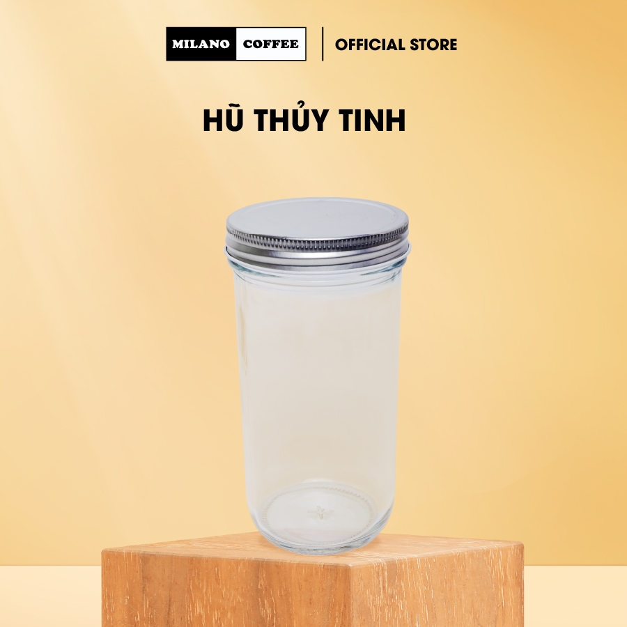 [Hàng tặng không bán] Hũ thủy tinh cao cấp MILANO COFFEE dung tích 650ml