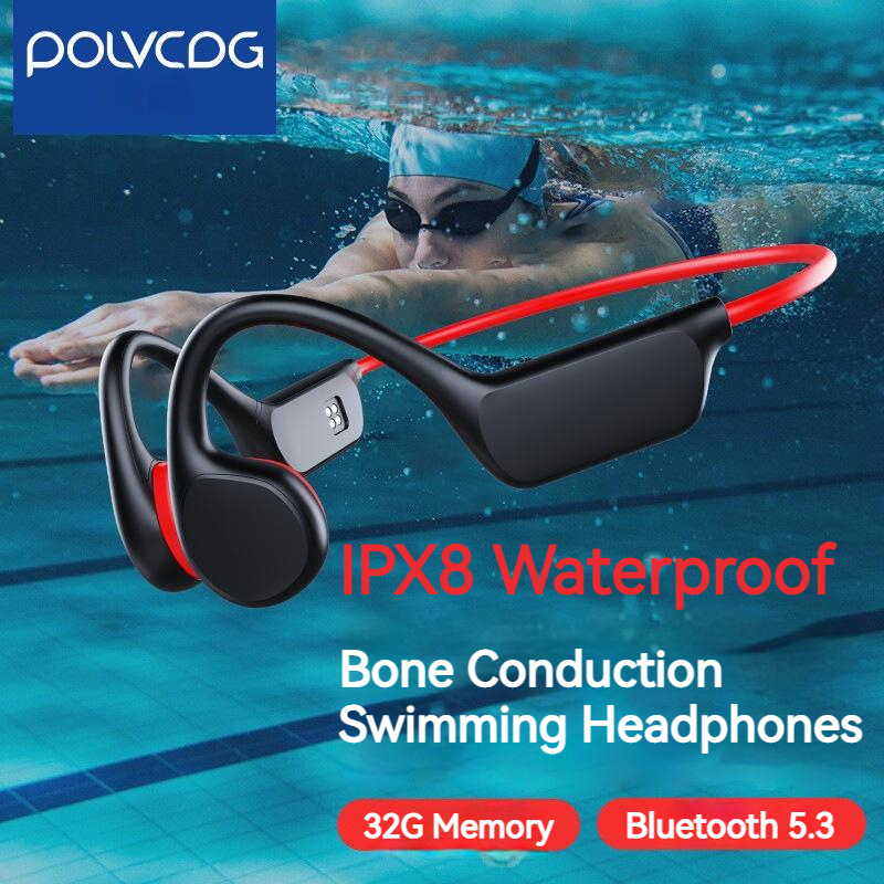 POLVCDG tai nghe gắn tai không dây Tai nghe Bluetooth Tai nghe bơi tai nghe thể thao chuyên nghiệp thích hợp cho các hoạt động ngoài trời openrun X7 tai nghe truyền âm qua xương IPX8 Tai nghe nhét tai không thấm nước