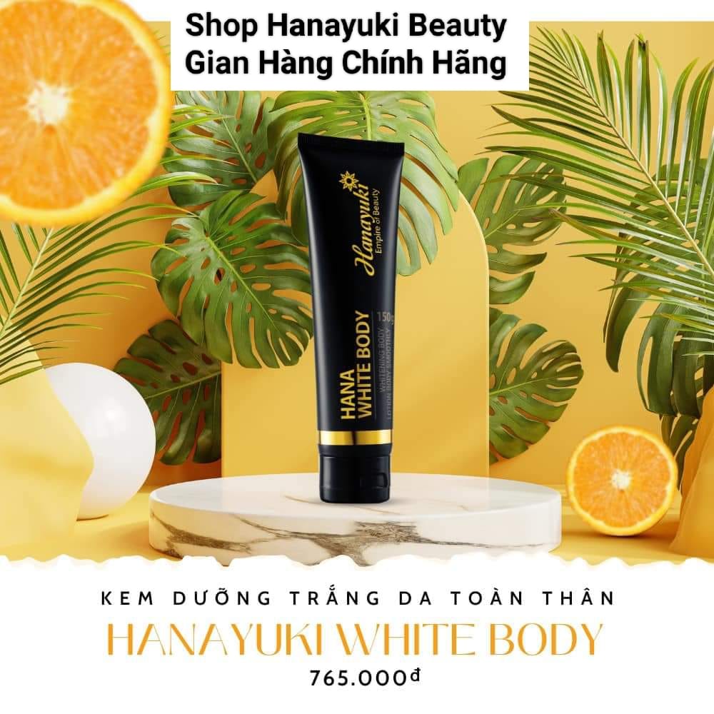 [TẶNG QUÀ + GIẢM VOUCHER 8%] [Chính hãng Hanayuki Date 2026] Kem dưỡng trắng body Hana White Body Hanayuki