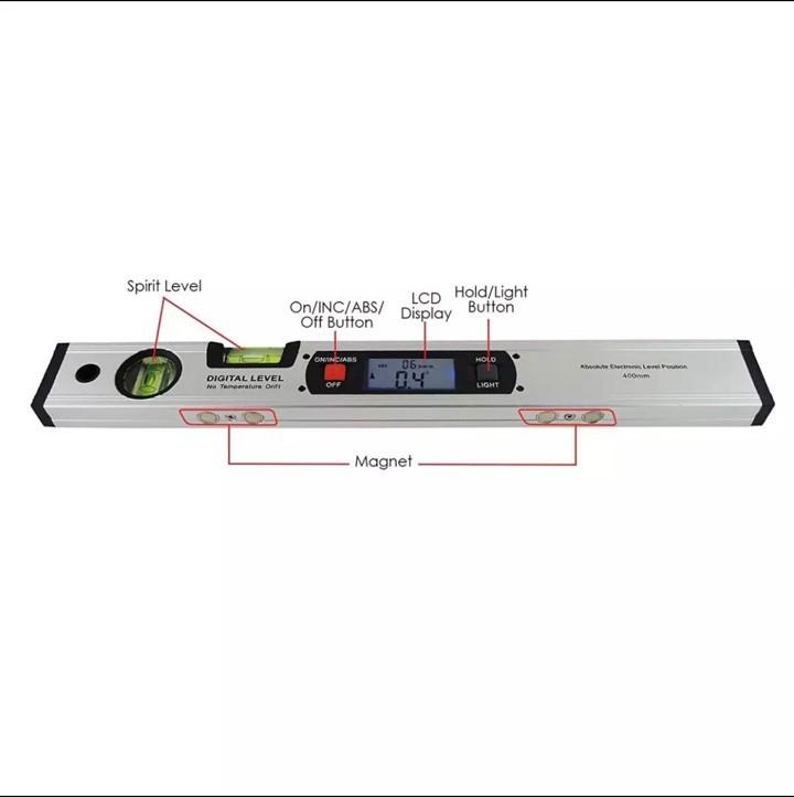 Thước thủy điện tử, thước thủy hiện màn hình lcd đo độ nghiêng độ dốc