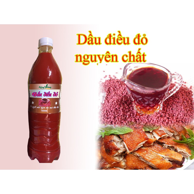 Dầu điều đỏ chai nguyên chất - 500ml
