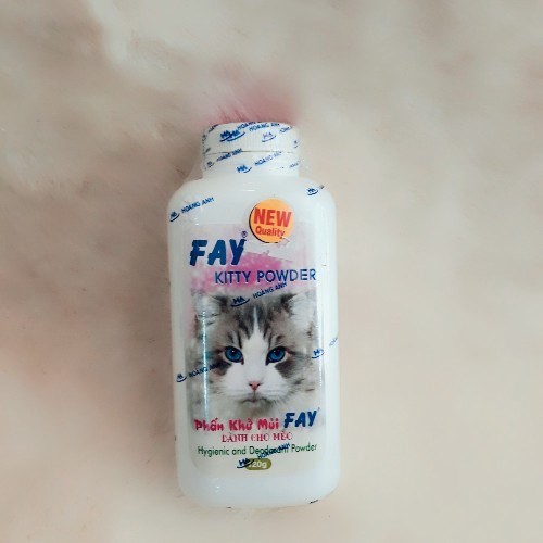 [HCM]Phấn thơm khử mùi tắm khô cho mèo - Fay Kitty (120g) làm sạch cho mèo khi thời tiết lạnh khi không tắm bằng nước
