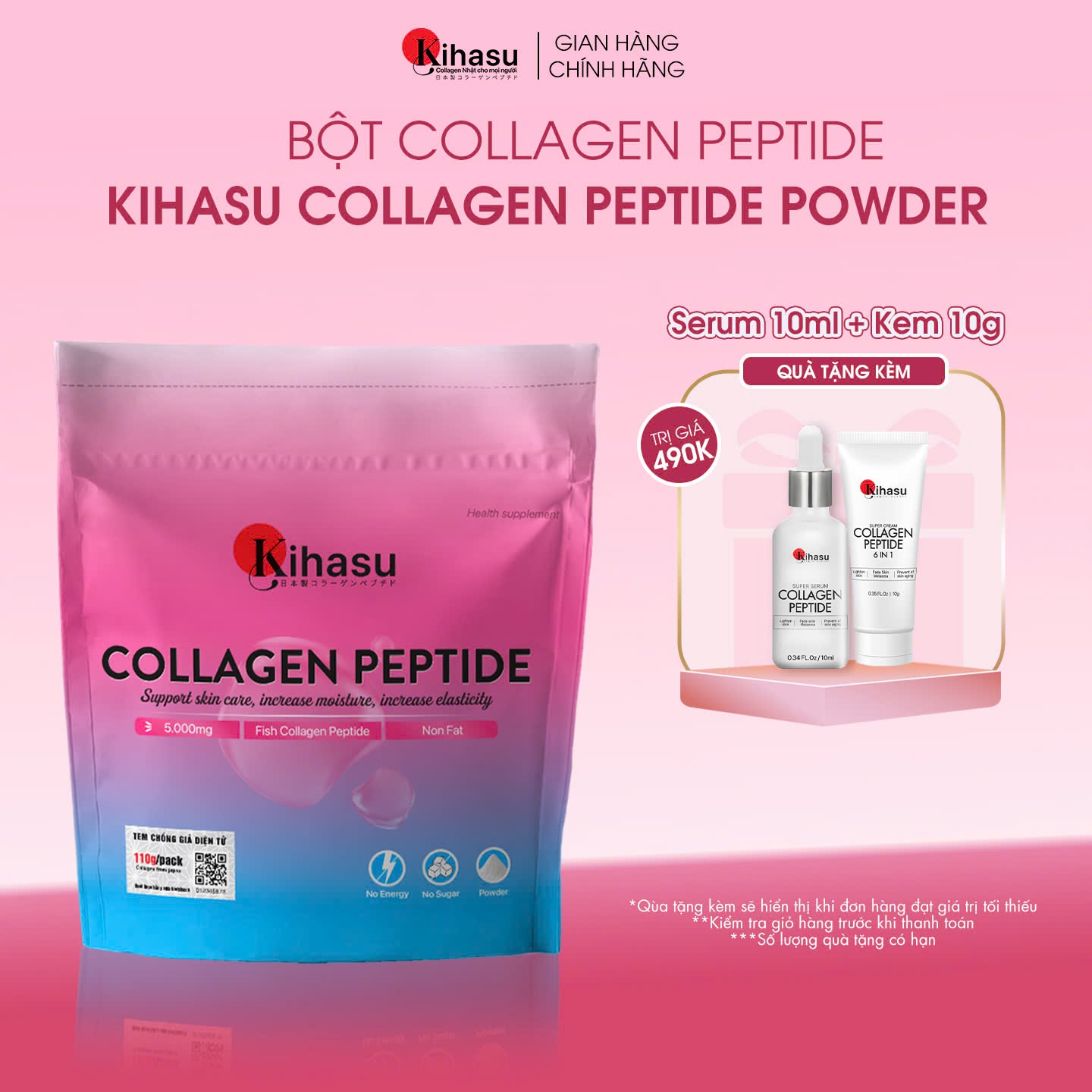 Bột Uống Collagen Kihasu Duy Trì Độ Ẩm Và Đàn Hồi Cho Da, Chống Lão Hóa, Cho Làn Da Căng Bóng Trắng Khỏe, Nuôi Dưỡng Làn Da Từ Bên Trong