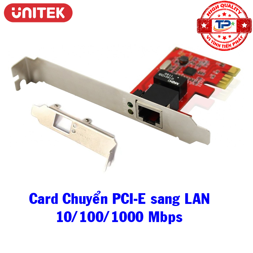 Card chuyển cổng pci-e sang ethernet lan unitek y-7509 tốc độ 10/100/1000 mbps