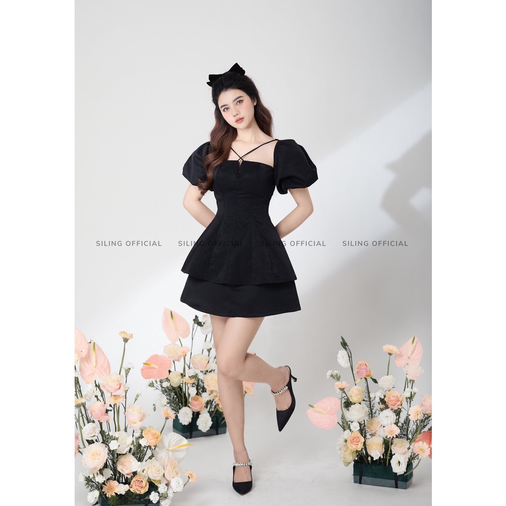 Áo tay phồng dây chéo thanh lịch - katie top