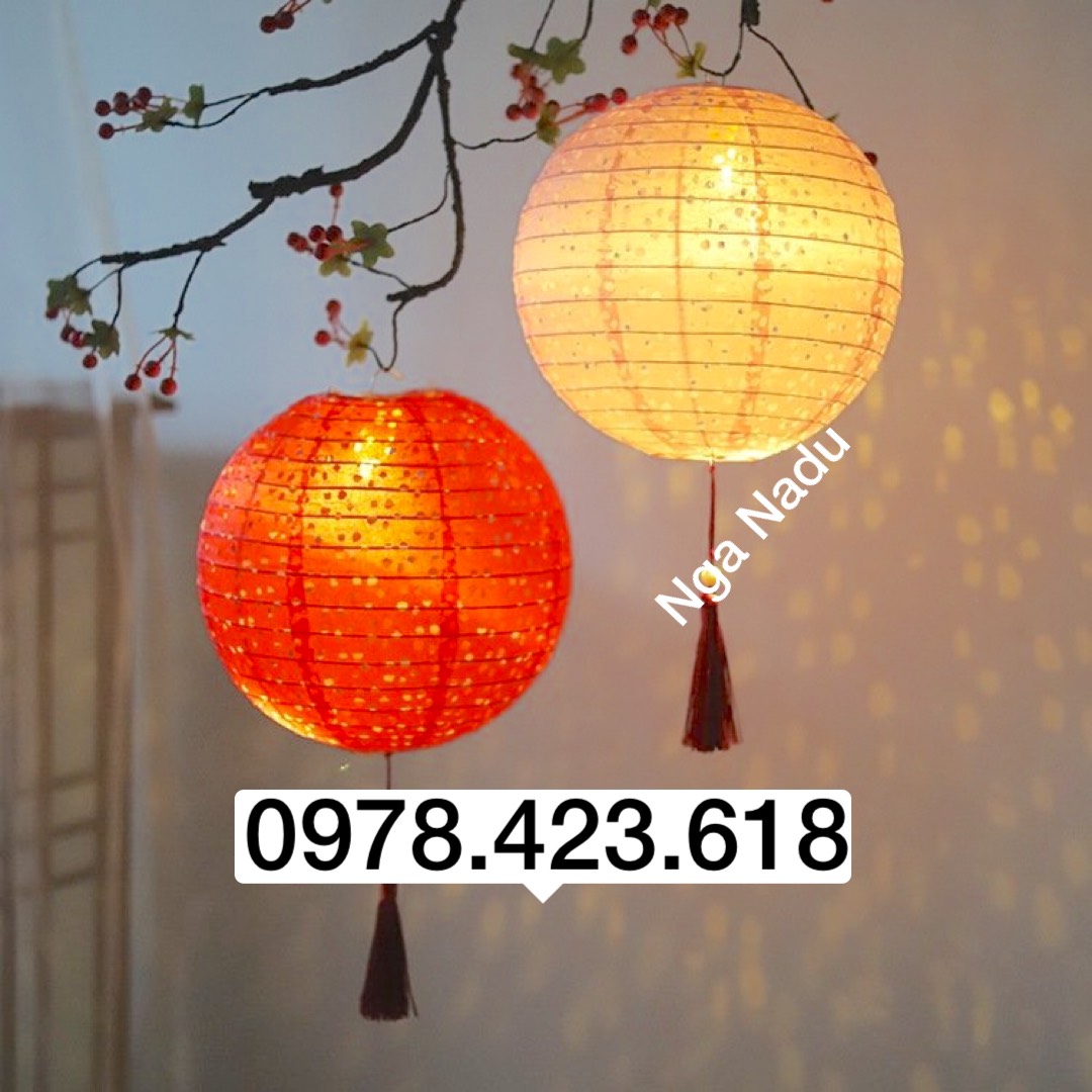 Đèn lồng giấy Hoa Văn đục lỗ ánh sáng xuyên qua - đèn lồng đục lỗ cánh hoa trang trí Trung Thu, Tết , nhà hàng, công ty, nhà cửa decor,lớp học,siêu thị, trung tâm thương mại,homestay,quán cà phê