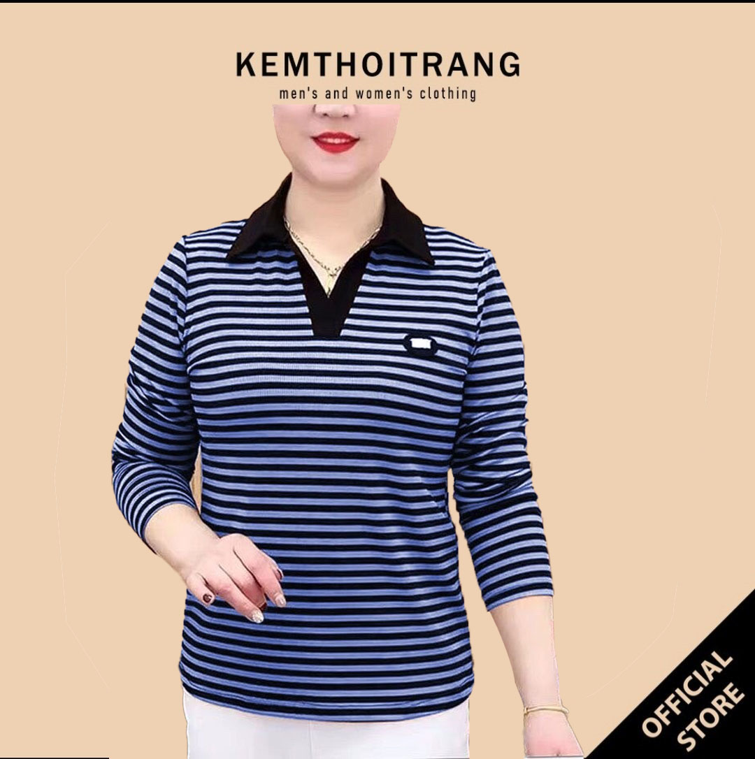] Áo thun nữ dài tay 💝 áo thun sweater nữ dài tay thu đông cổ chữ V, Áo kiểu nữ 2022