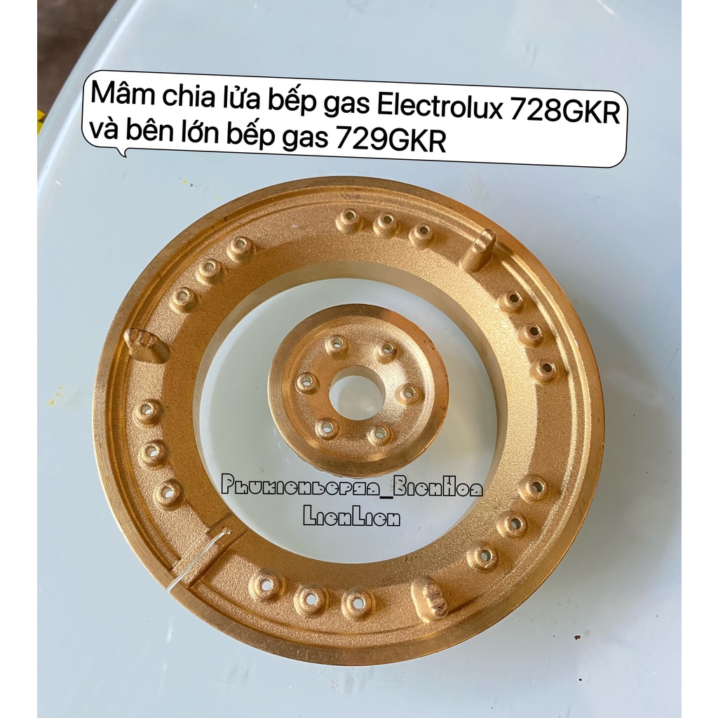 Sen chia lửa bếp gas electrolux 728gkr bên lớn 729gkr-mâm chia lửa bếp gas electrolux 729-728