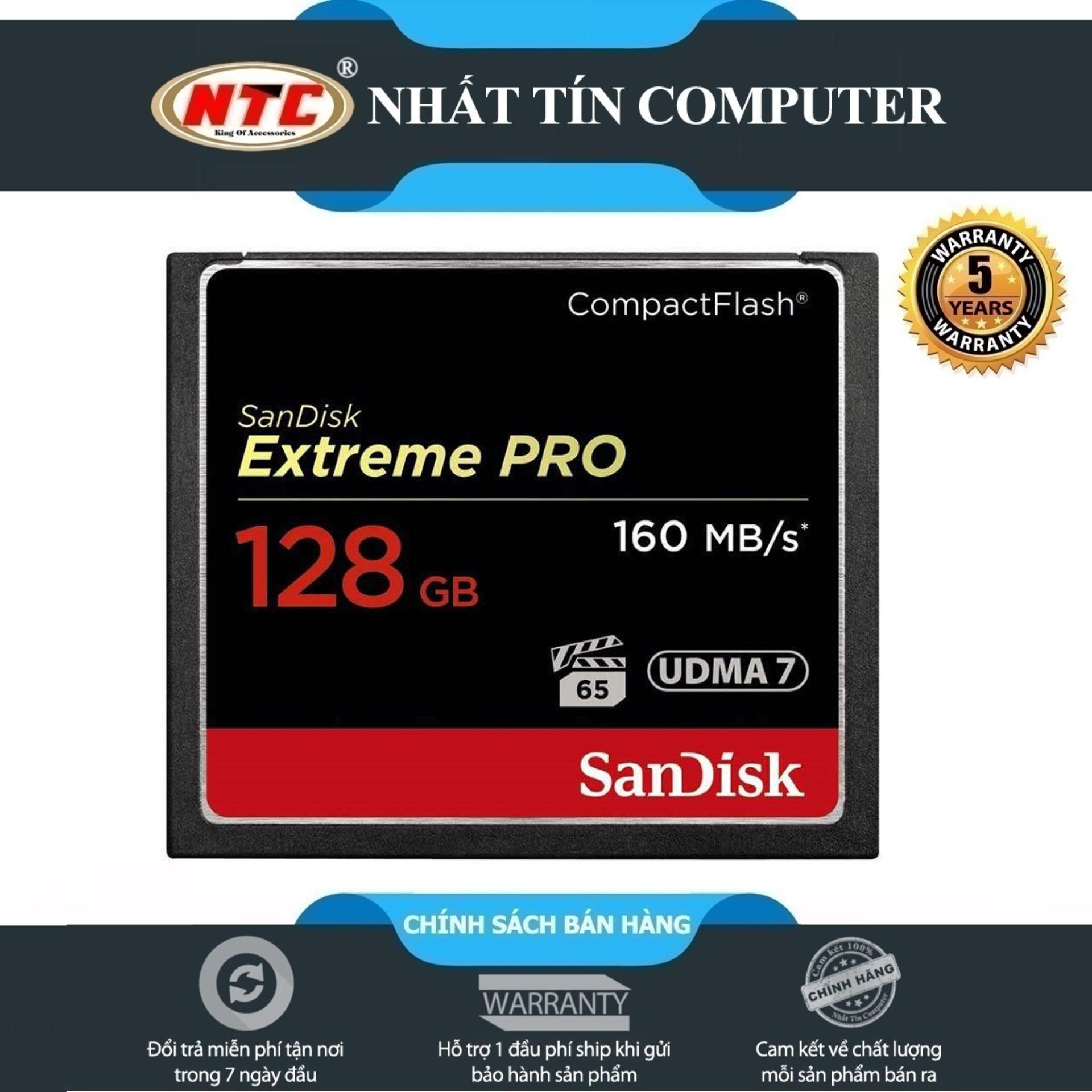 [Trả góp 0%] Thẻ nhớ CompactFlash (CF) SanDisk Extreme Pro 1067X 128GB 160MB/s (Đen) - Nhất Tín Computer