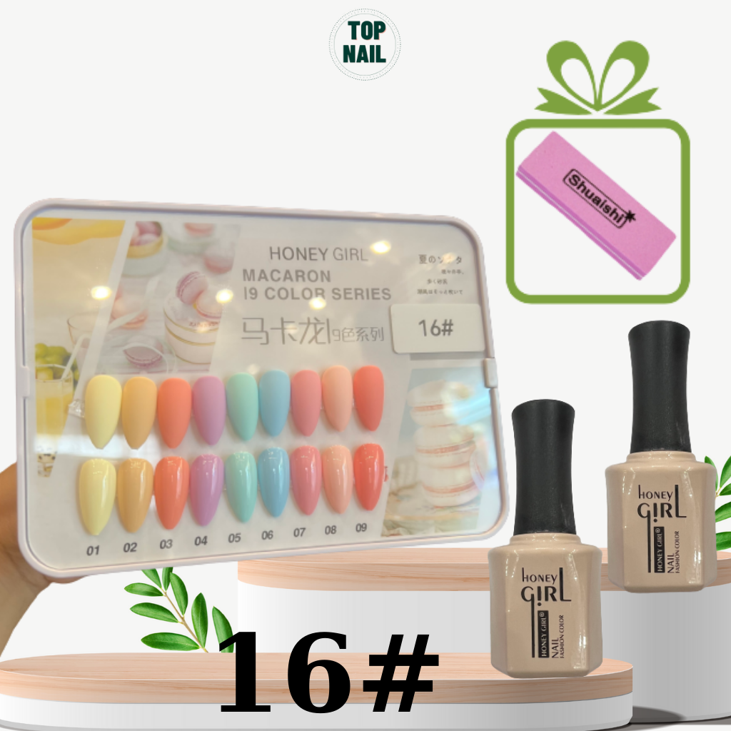 Sơn Bóng Bền chính hãng , Sét sơn gel móng tay mini học làm nail tặng kèm bảng móng