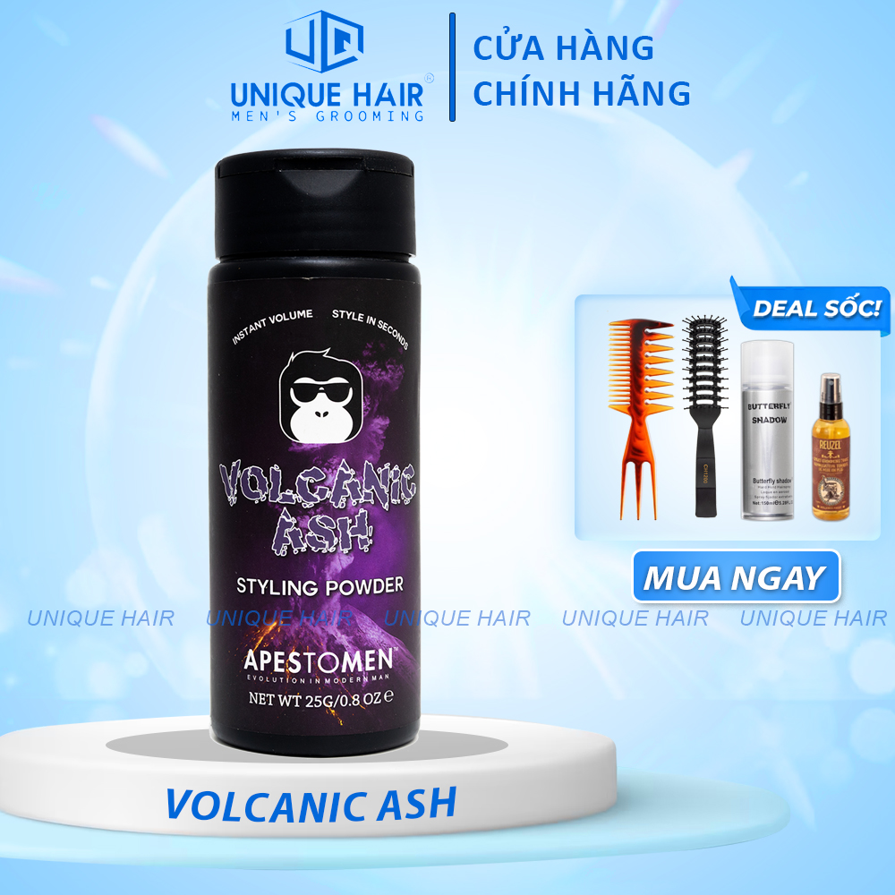 Bbột tạo phồng tóc apestomen volcanic ash styling powder 25g - new 2024 + quà tặng