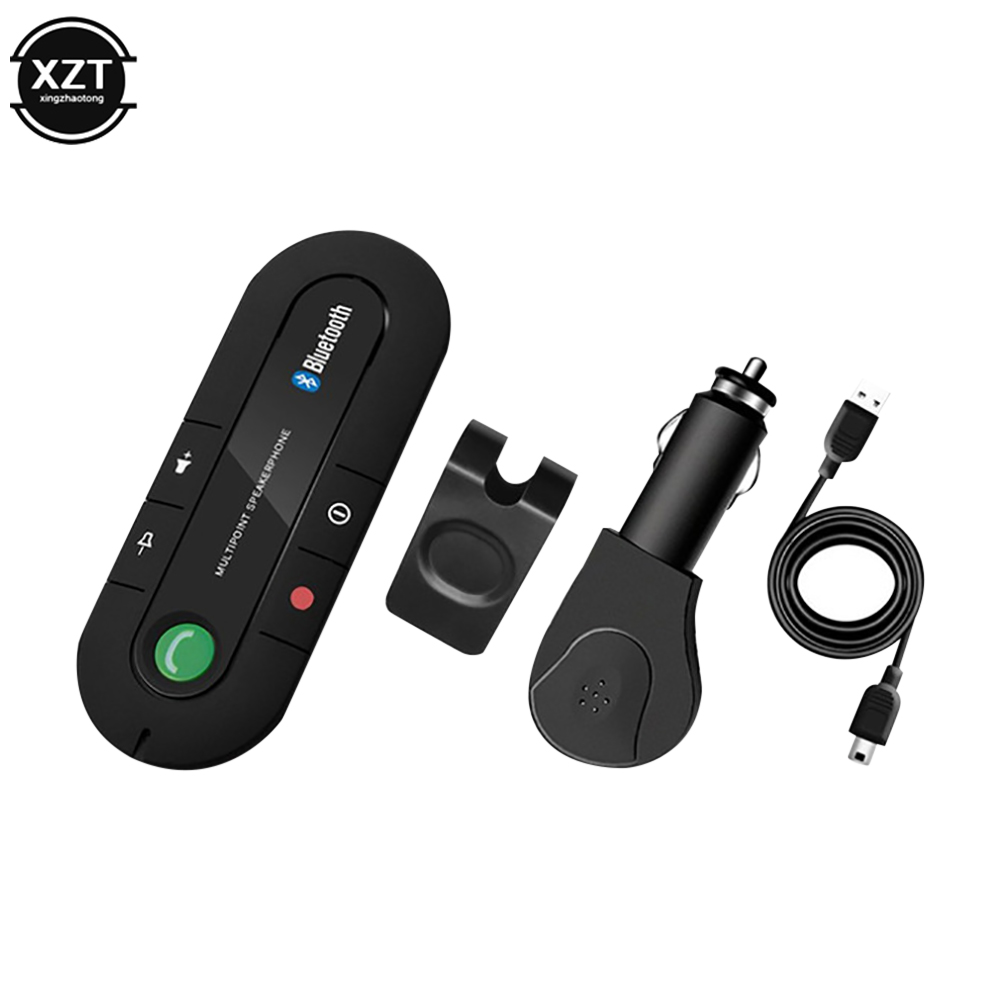 Xe rảnh tay điện thoại 4.1 EDR không dây Bluetooth tương thích rảnh tay xe Kit MP3 âm nhạc máy nghe nhạc USB điện thu âm thanh Visor Clip