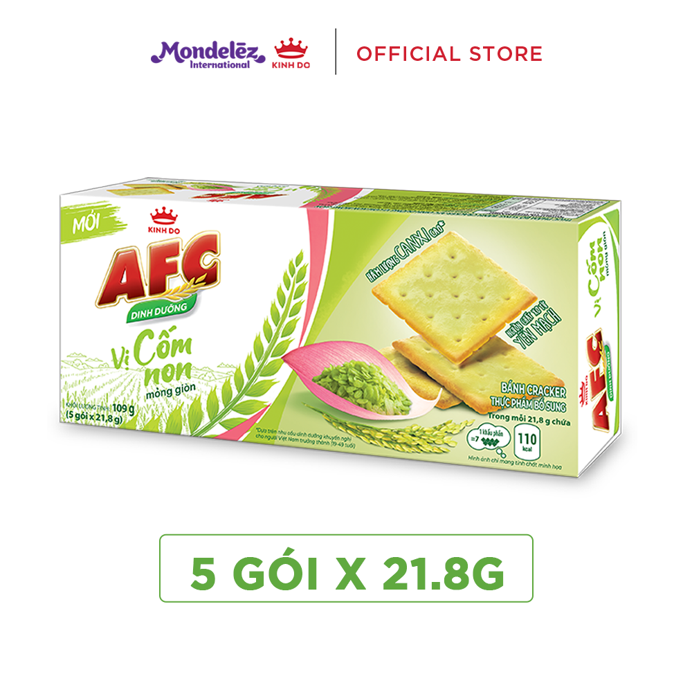 Combo 3 Hộp Bánh Quy Dinh Dưỡng AFC Vị Cốm Non 109g
