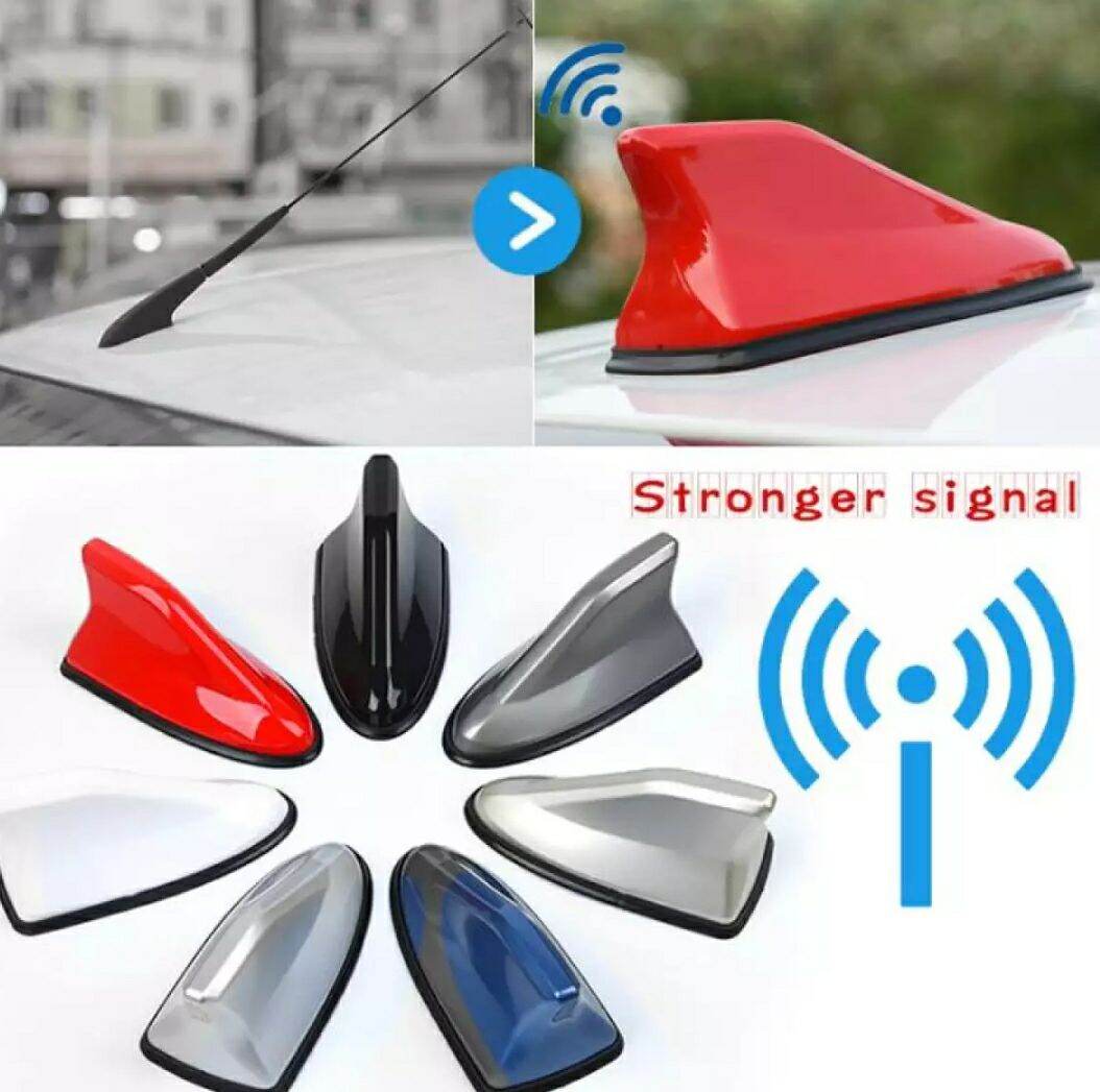 Vây cá mập ô tô có ăng ten bắt sóng cao cấp [ Màu Đỏ ]
