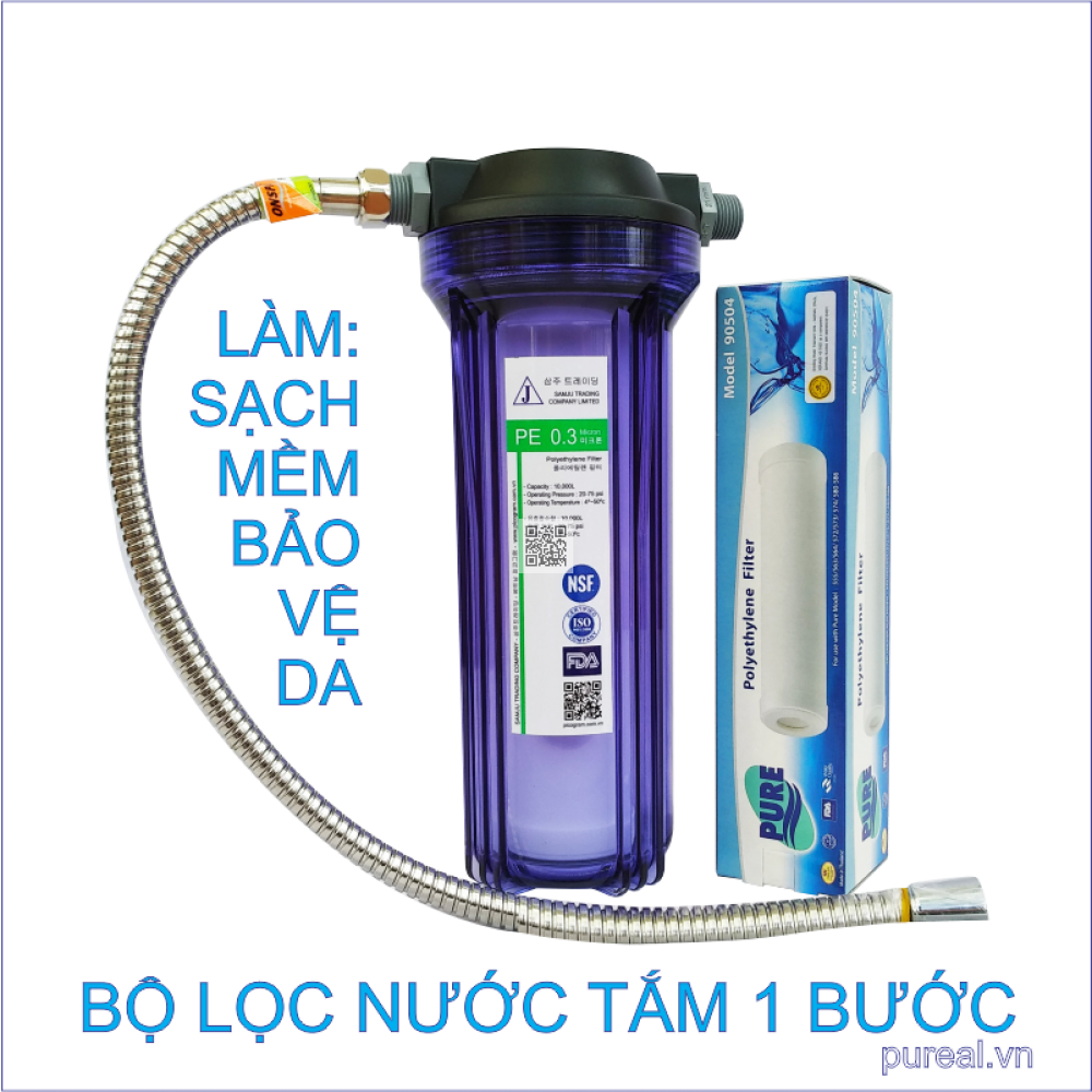 [HCM]Bộ lọc nước vòi tắm 1 bước Pure Thailand