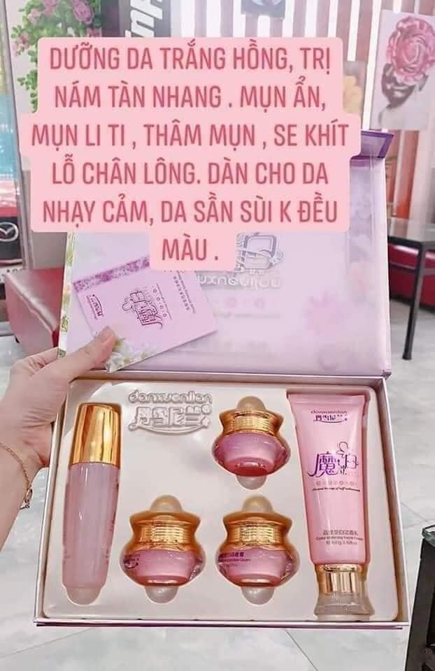 Bộ kem hoàng cung hồng chính hãng sét 5 món chính hãng
