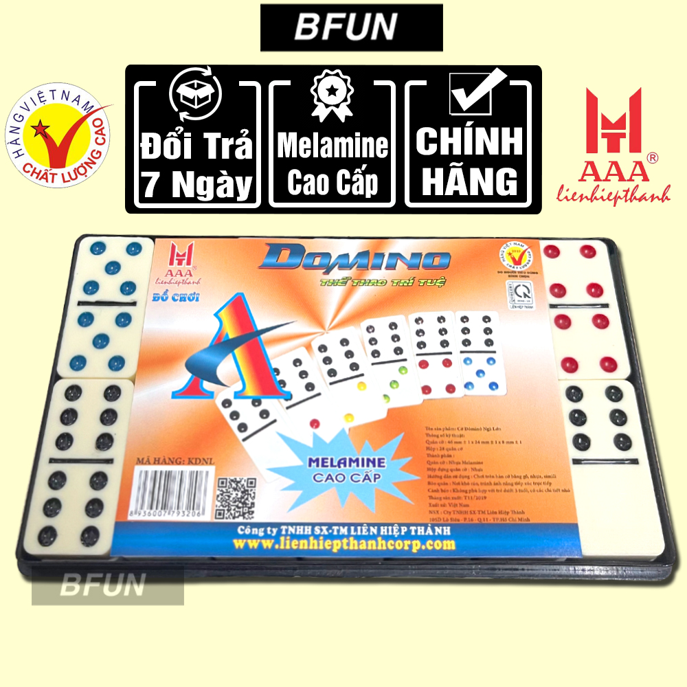 Cờ DOMINO NGÀ (LOẠI LỚN) LIÊN HIỆP THÀNH - Bộ Cờ Đô Mi Nô Nhựa Cao Cấp - Đẹp -  Boardgame Đồ Chơi Trẻ Em BFUN