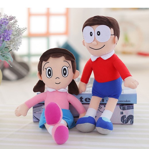 Gấu bông Xuka , Nobita 40cm Búp bê Xuka Shizuka nhiều màu dễ thương quà tặng cho bé gái