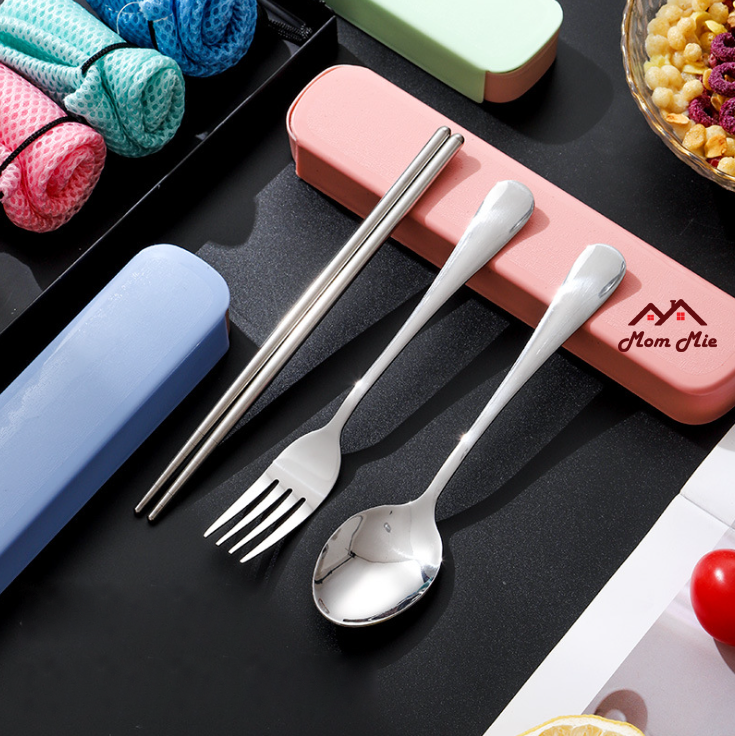 [Loại tốt] Hộp muỗng đũa nĩa du lịch, văn phòng - M113, N016