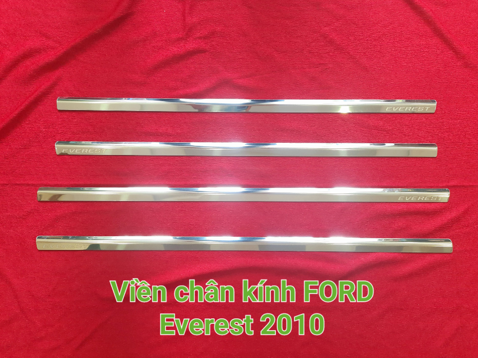 Viền inox chân kính ford everest 2010