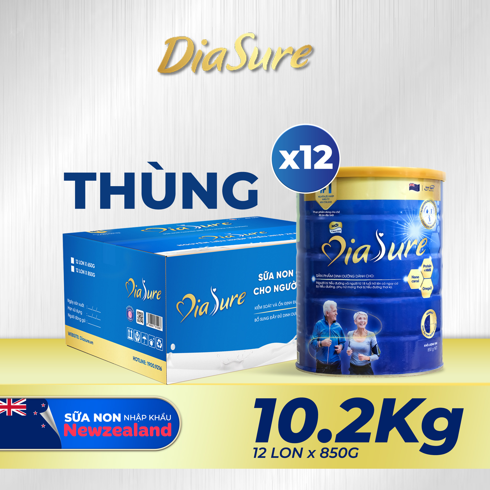 Thùng Sữa Non Diasure Thực Phẩm Dinh Dưỡng Chuyên Biệt Cho Người Trưởng Thành