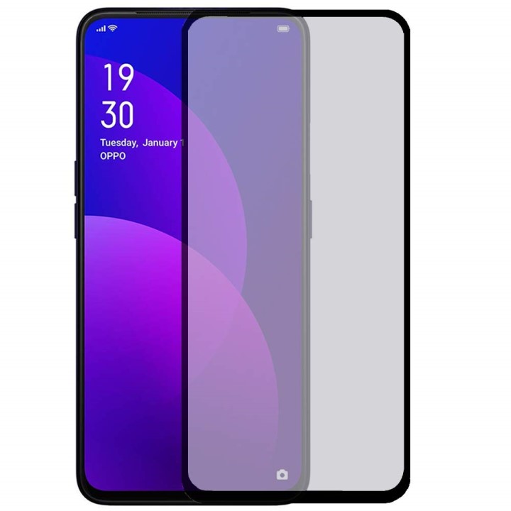 Kính cường lực Oppo F11 Pro nhám Chống vân tay/ Chống nhìn trộm/ Full màn hình/ Không viền màu/ Ốp trong chống sốc