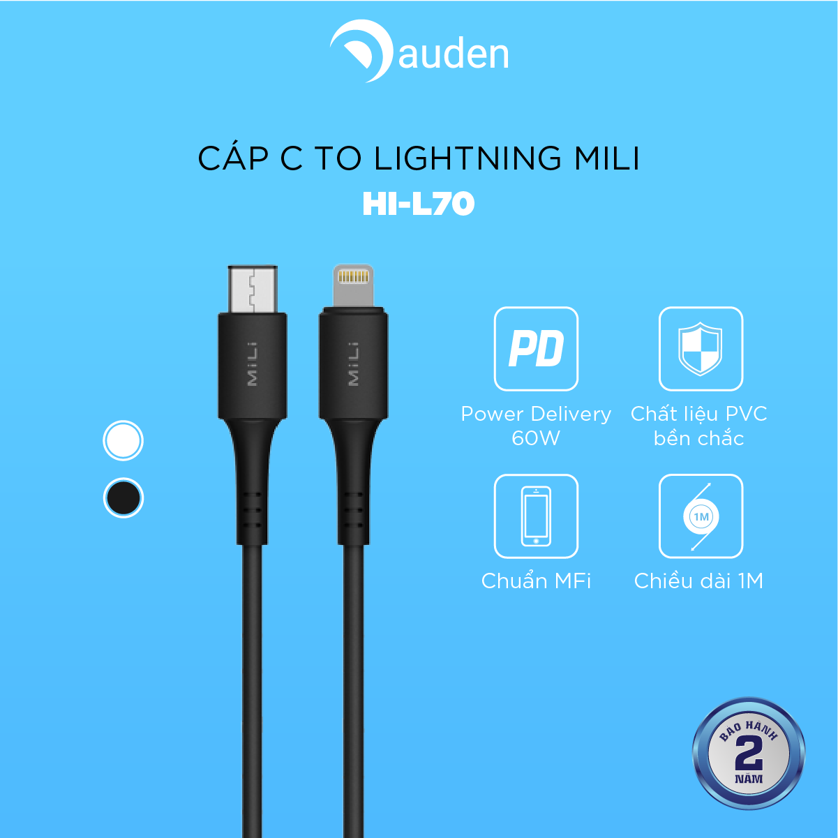 Cáp C to Lighting MiLi - HI-L70