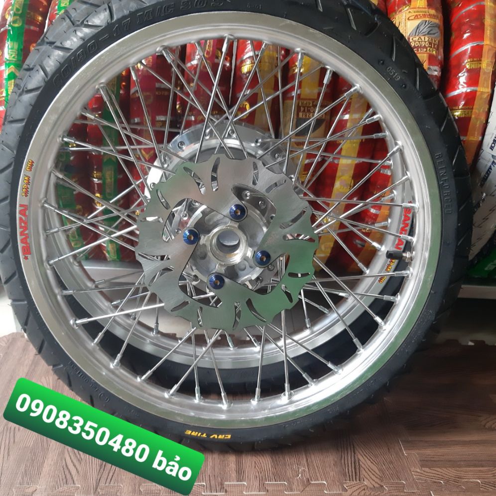 BÁNH căm VISON ARI BLAED VARIO CLICK full vỏ ruột kèm đĩa và ốc titan như hình