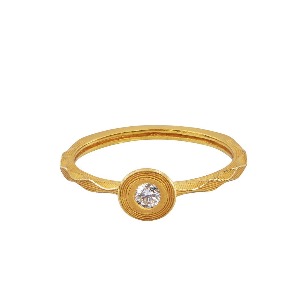 Prima nhẫn kim cương - vàng 24k - bst first diamond - 165r0424