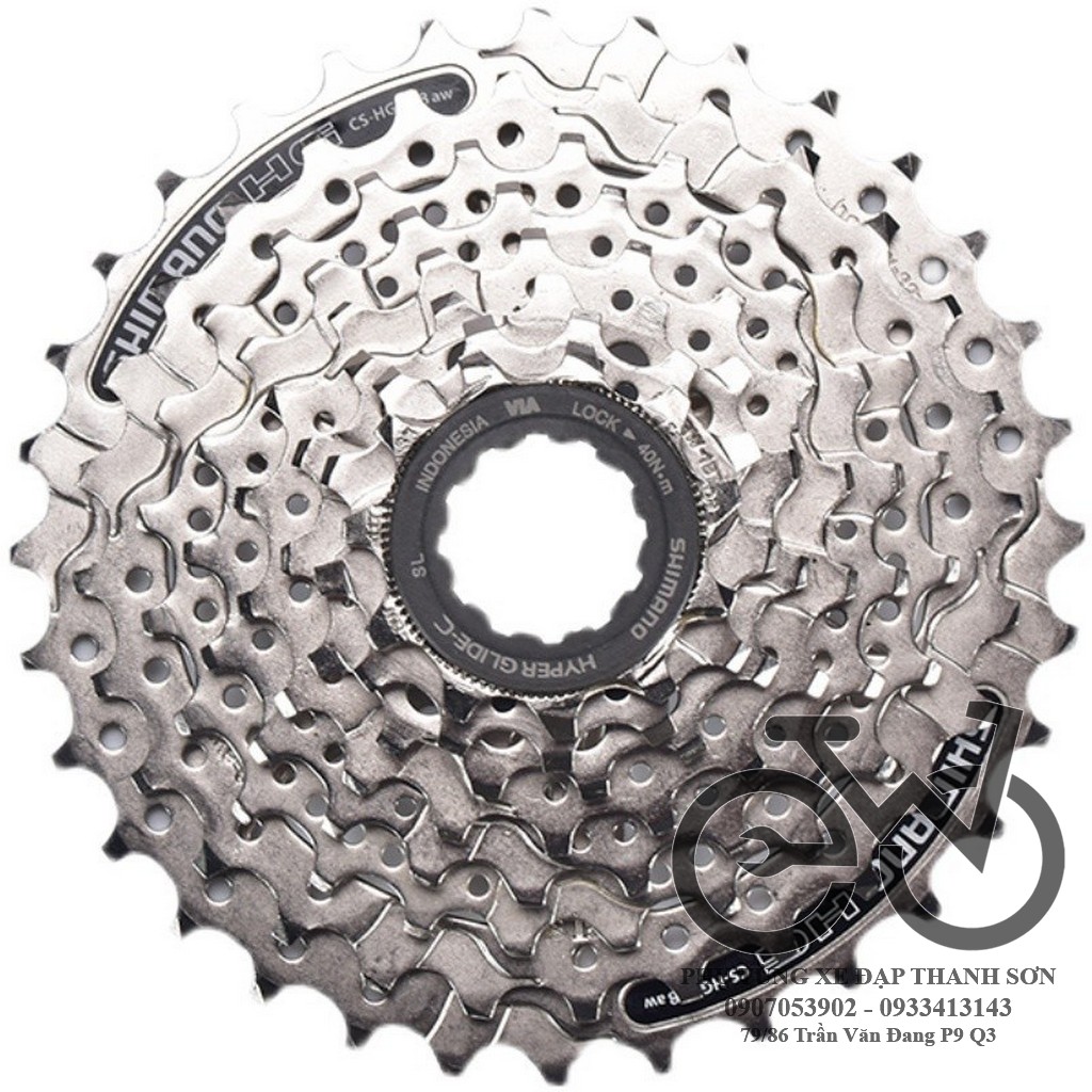 Líp thả xe đạp shimano cs-hg41 8 speed - hàng chính hãng shimano, siêu bền chuẩn nhật