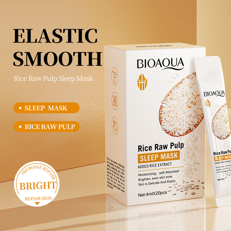 Rice Ferment Sleeping Mask - Brightening Overnight Mask, Sensitive Skin Friendly, Non-Sticky, Portable & Hydrating | Natural Rice Extract for Glow & Even Skin Tone