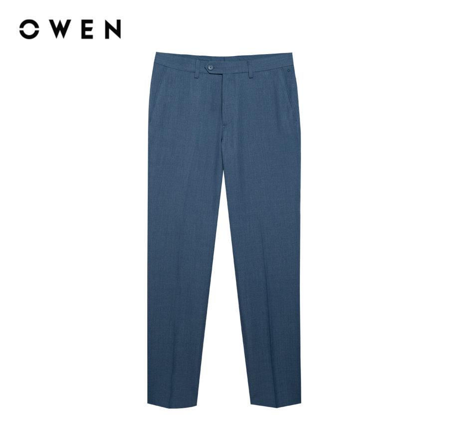 OWEN - Quần tây Slim Fit QS252441 màu Xanh đậm chất liệu Nano