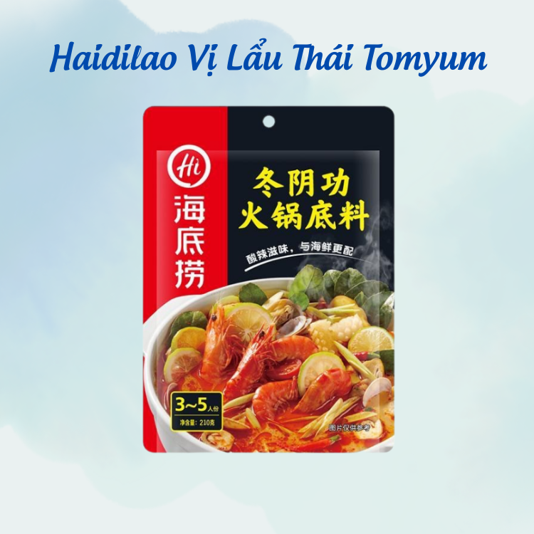 Gia Vị Lẩu Haidilao - Vị Lẩu Thái Tomyum