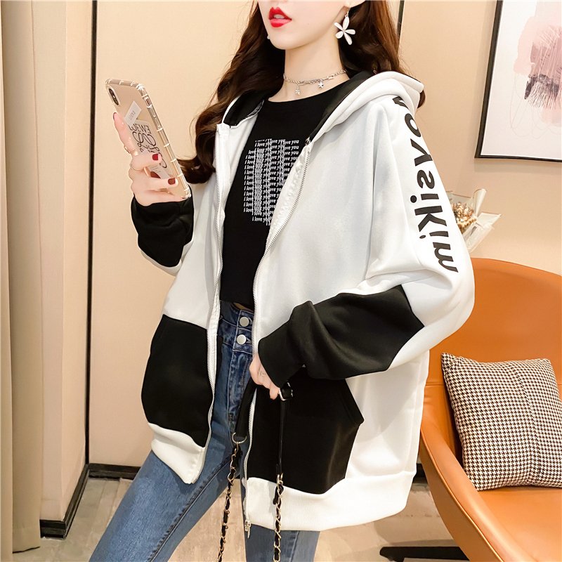 [HCM][Freeship] Áo khoác hoodie nỉ nữ form rộng có dây kéo meysikim - Thời trang nữ 4young