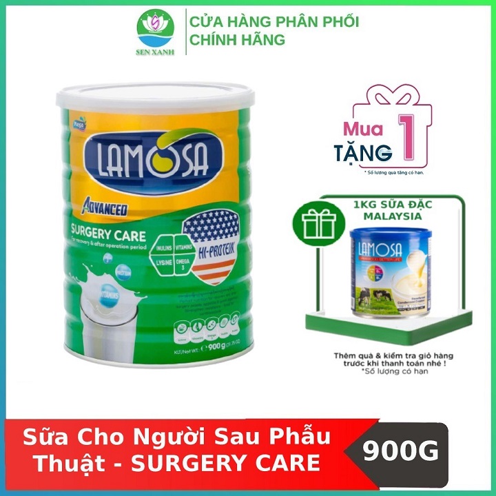 LAMOSA - [HÀNG XUẤT KHẨU] SỮA Y TẾ PHỤC HỒI SAU PHẪU THUẬT DÀNH CHO NGƯỜI BỆNH CẦN HỒI PHỤC SỨC KHOẺ SURGERY CARE 900GR