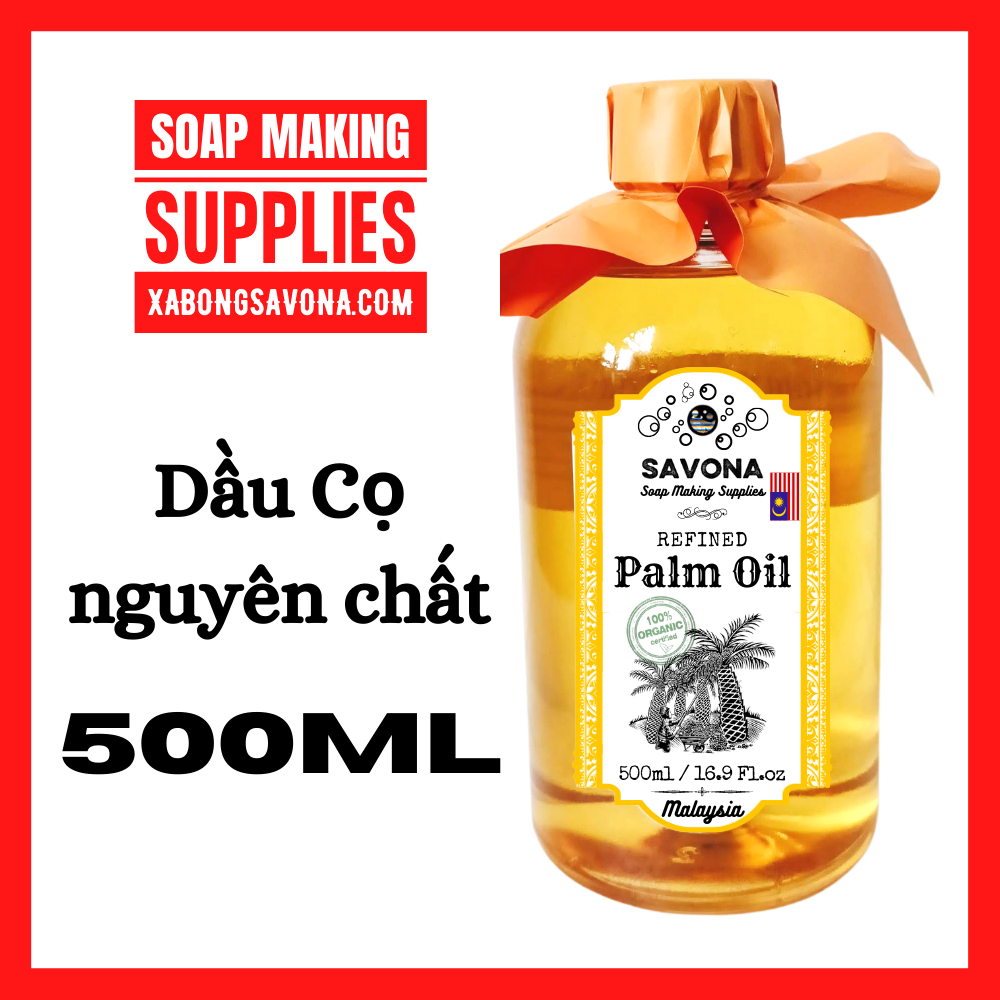 500ml - 100ml dầu cọ 100ml - 500ml làm xà phòng, nguyên liệu mỹ phẩm - palm oil 100ml - 500ml